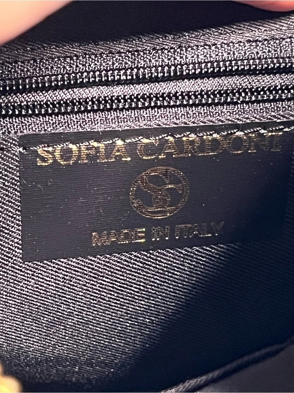 Sofia Cardoni Olive Green Backpack Gold Hardware Faux Leather Purse